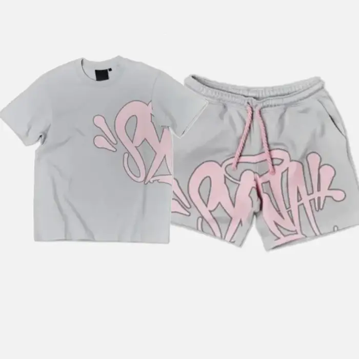 Synaworld Pink Logo Twinset Grey Synaworld Pink Logo Twinset Grey